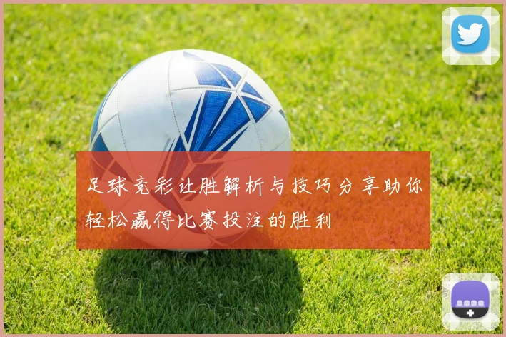足球竞彩让胜解析与技巧分享助你轻松赢得比赛投注的胜利